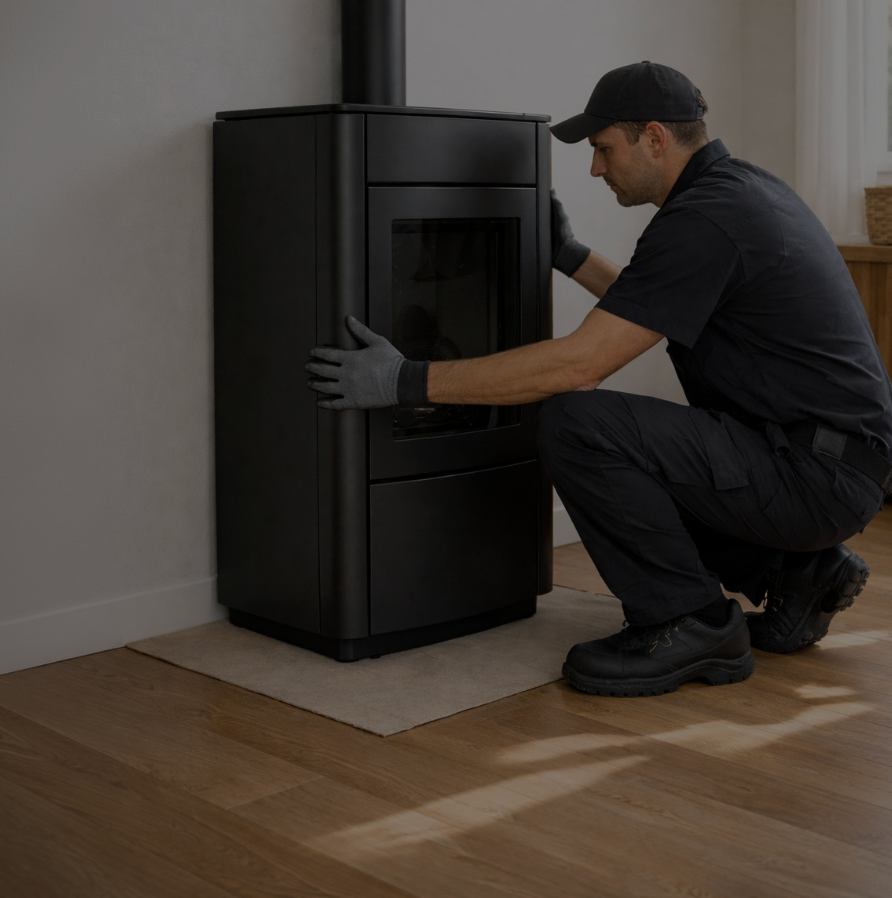 Installation de poêles et inserts à granulés