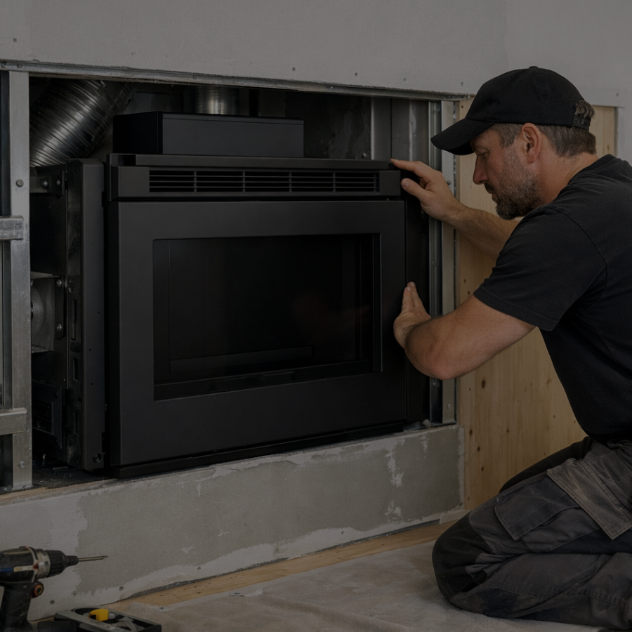 Installation de poêles et inserts à bois