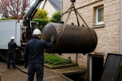 retrait cuve à fioul